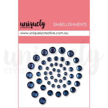 UNIQUELY Navy Rhinestones
