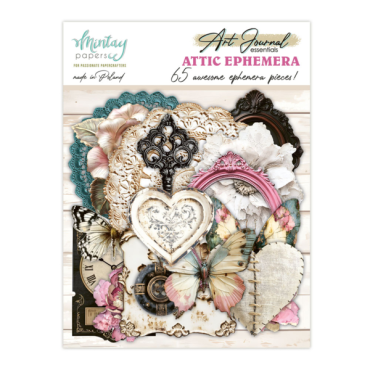 Mintay Ensemble d'Éphémères Art Journal - Attic, 65 pcs