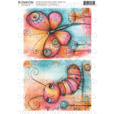 Ronron Designs Papier de Riz: Insectes Mignons 2