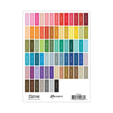 Tim Holtz Feuille d'étiquettes pour Mini tampon encreur Distress - Blanc