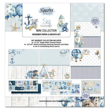3Quarter Designs Sky Nursery Mini Collection 12x12