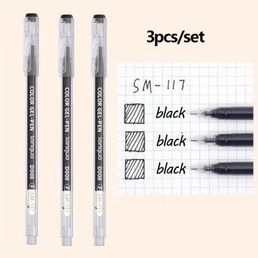 Languo - Sketch color SM-117 - Lot de 3 stylos gel à pointe fine, 0.6mm