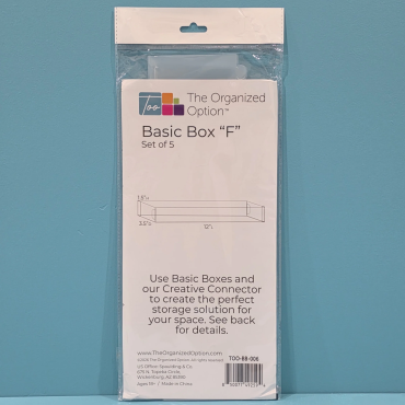 The Organized Option - Basic Box "F" - 3.5"  x 12.0"  x 1.5"  - Lot de 5