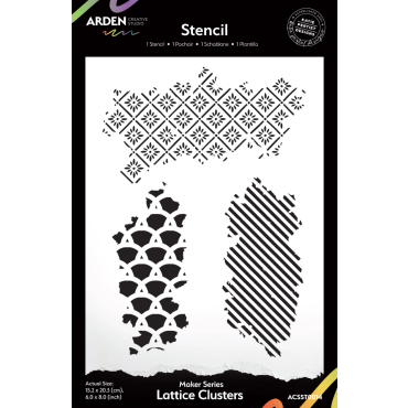 Arden Creative - Stencil 6 x 8 Maker Series - Lattice Clusters 