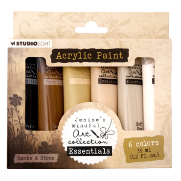 Studio Light JMA Peinture acrylique - Smoke & Stone Essentials 172 x 154 x 25 mm, lot de 6
