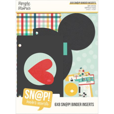 Simple Stories Say Cheese Happiest Place - Recharges pour classeur SN@P! 6" x 8"