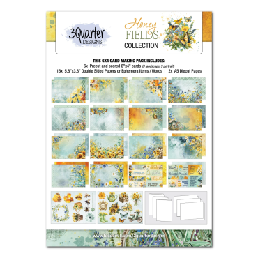 3Quarter Designs - Honey Fields - Ensemble de cartes 6x4