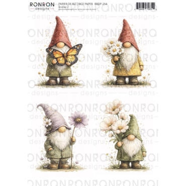 Ronron Designs Papier de Riz: Gnomes 2