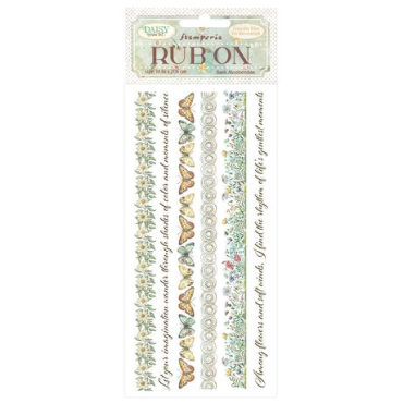 Stamperia Daisy Art - Rub-On 4"X8.5" - Stripes