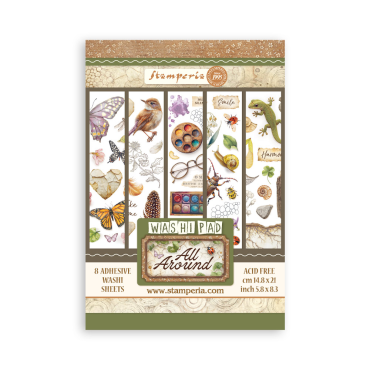 Stamperia All Around - Bloc de papier washi format A5, 8 feuilles