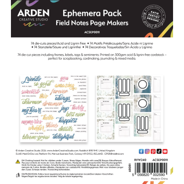 Arden Creative Ensemble d'Éphémères - Field Notes Page Makers