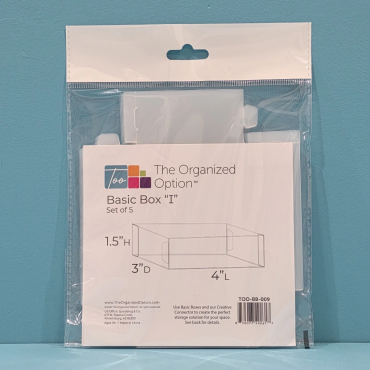 The Organized Option - Basic Box "I" - 3.0"  x 4.0"  x 1.5"  - Lot de 5