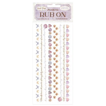 Stamperia Quiet Days Rub-On 4"X8.5" - Cozy Borders