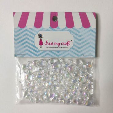 DRESS MY CRAFT - DROPLETS - RAINBOW HEART - ASSORTED