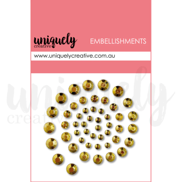 UNIQUELY Gold Rhinestones