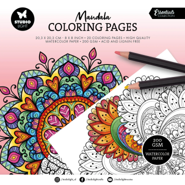 SL - Bloc de coloriage Mandalas - 20 feuilles - SL-ES-CP459