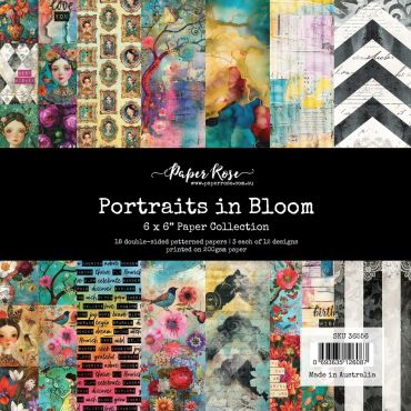 Paper Rose Portraits in Bloom Ensemble de papier 6x6 - 36556
