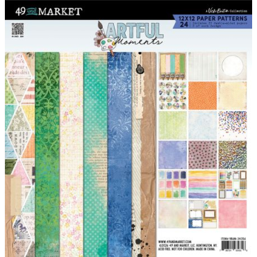 49 And Market - Artful Moments - Collection de papier Patterns 12"X12"