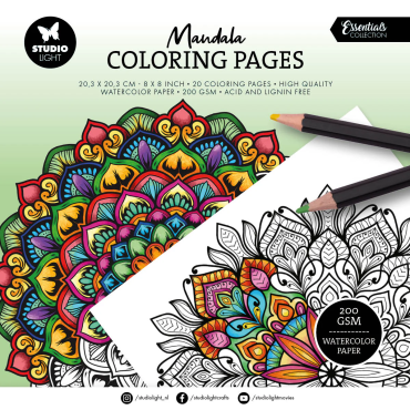 SL - Bloc de coloriage Mandalas - 20 feuilles - SL-ES-CP460