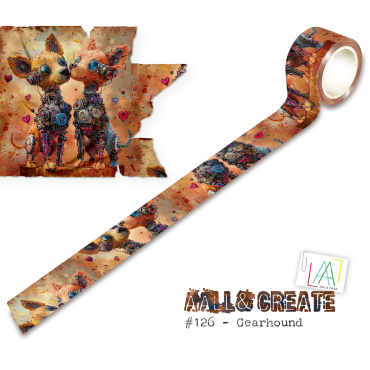 AALL and Create - Washi Tape 25mm x 10m - Gearhound #126 (Layer-It-Up!)