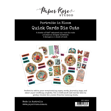 Paper Rose Portraits in Bloom 6x8" Quick Cards Die Cuts - 36616