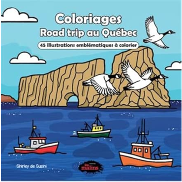 *À VENIR* Livre de coloriage - Road trip au Québec - 45 illustrations emblématique