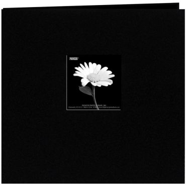 PIONEER BOOK CLOTH COVER POST BOUND ALBUM 12X12 NOIR