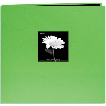 PIONEER BOOK CLOTH COVER POST BOUND ALBUM 12X12 CITRUS GREEN
