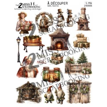 LES 2 MISS SCRAPBOOKING NOEL RUSTIC
