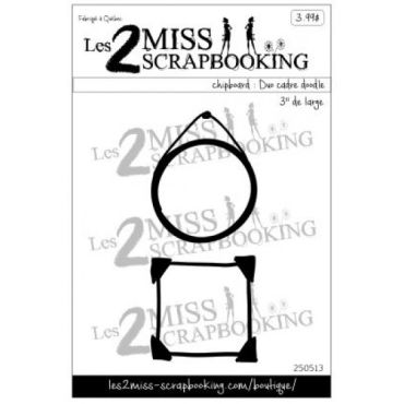 Les 2 Miss Scrapbooking Chipboard : Duo Cadre Doodle