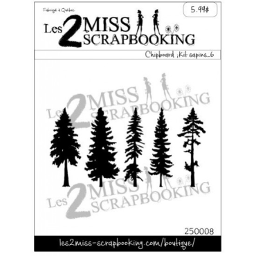 Les 2 Miss Scrapbooking Chipboard : Kit sapins_6