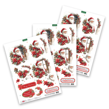 Katy Sue Die Cut Decoupage – Santa's Winter Welcome, 1 feuille