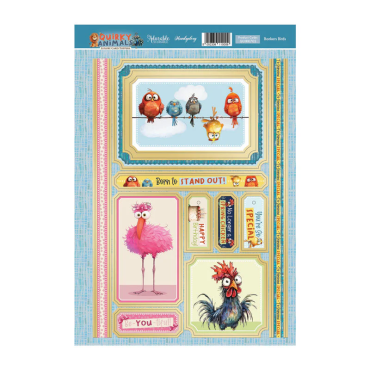Hunkydory Feuille Luxury Card Topper - Bonkers Birds 