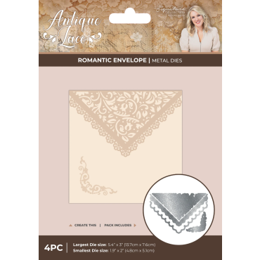 Crafter's Companion Sara Signature Antique Lace - Matrices de coupe Romantic Envelope