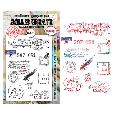 AALL and Create - A6 Stamp Sets #1338 - Postcard Shuffle