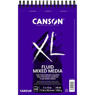 CANSON BLOC DE PAPIER XL FLUID MIXED MEDIA 7X10