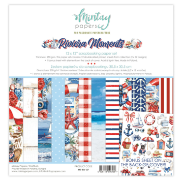 Mintay Ensemble de papiers 12x12 - Riviera Moments