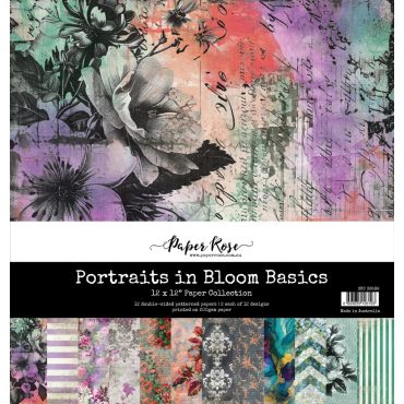 Paper Rose Portraits in Bloom Ensemble de papier Basics 12x12 - 36589