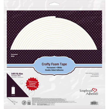 Scrapbook Adhesives Rouleau de ruban adhésif mousse Crafty, blanc, 39"X54'