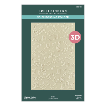 Spellbinders Dossier de gaufrage 3D Musical Notes de la collection the Bibi's Musical Notes by Bibi Cameron