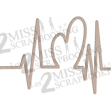 Les 2 Miss Scrapbooking Chipboard : Battement de coeur