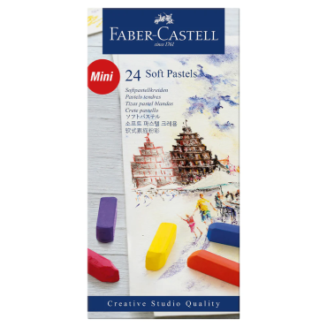 Faber-Castell Soft pastels mini, cardboard wallet of 24 - #128224