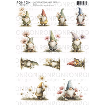 Ronron Designs Papier de Riz: Gnomes