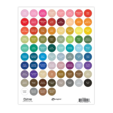 Tim Holtz Grandes feuilles d'étiquettes rondes Distress -Blanc