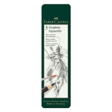 Faber-Castell Graphite Aquarelle Pencil - tin of 5 - #117805