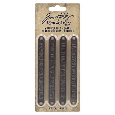 IDEA-OLOGY PLAQUES DE MOTS LARGES EMBELLISSEMENTS EN METAL