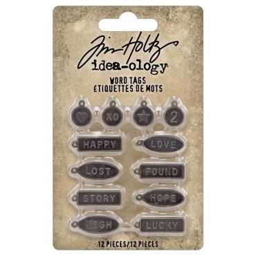 IDEA-OLOGY ETIQUETTES DE MOTS EMBELLISSEMENTS METALS