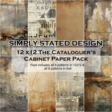 Simply Stated - The Cataloguer's Cabinet - Ensemble de papier 12x12