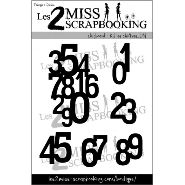Les 2 Miss Scrapbooking Chipboard : Kit les Chiffres_Un