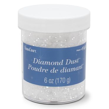 FLORACRAFT DIAMOND DUST GLITTER 6OZ - CLEAR GLASS